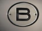 5 België B landenbordje land schildje plaatje bord oldtimer, Ophalen of Verzenden, Gebruikt, Formule 1