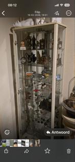Vitrine kast, Ophalen, 50 tot 100 cm, Zo goed als nieuw, 150 tot 200 cm