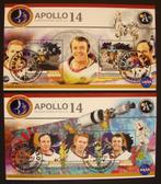 - 458- 2 Blokken met . Amer. Ruimtevaart, "Apollo 14"., Verzenden, Gestempeld, Overige thema's