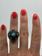 V77 Prachtige zilveren streekdracht ring maat 16, Sieraden, Tassen en Uiterlijk, Antieke sieraden, Ophalen of Verzenden, Zilver
