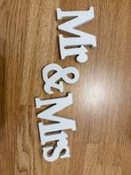 Mr & Mrs Decoratie Set - Wit, Ophalen of Verzenden, Gebruikt