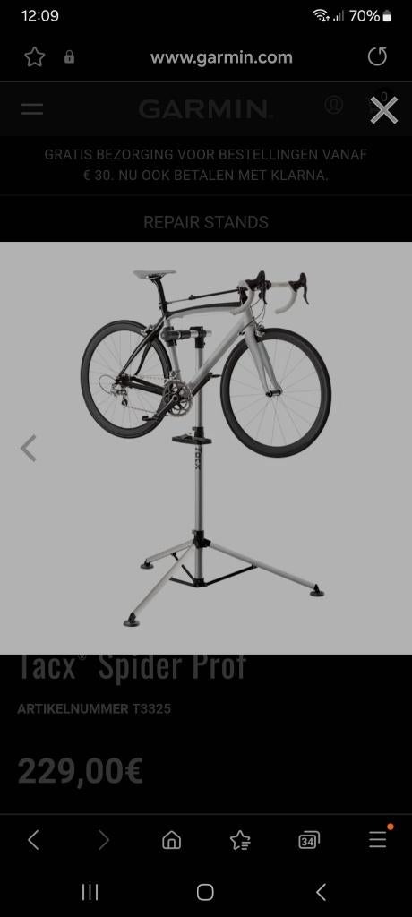 Reperatie/schoonmaak standaard Tracx, Fietsen en Brommers, Fietsaccessoires | Overige Fietsaccessoires, Ophalen of Verzenden, Zo goed als nieuw