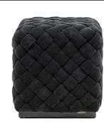 Voetenbank 40x40 nieuw riviera maison antraciet grijs, Ophalen of Verzenden, Zo goed als nieuw, Vierkant, Minder dan 50 cm