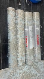 RASCH vliesbehang classic-chic blauw met goud, Ophalen of Verzenden, 10 tot 25 m², Blauw, Classic-Chic