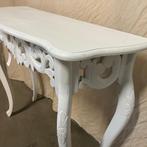 Barok sidetable - 90 x 31 cm - wit - Bij TTM Wonen, Huis en Inrichting, Tafels | Sidetables, TTM Wonen, Meubels – (Perzische) Tapijten en Woonaccessoires