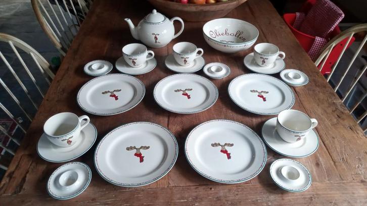 Servies Kerst Rudolph het Rendier ontbijtservies, Diversen, Kerst, Ophalen