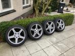 Set winterbanden Dunlop 225/45 R17 met velgen Mercedes C180, Ophalen, Gebruikt, 17 inch, Winterbanden