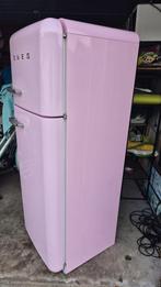 Prachtige Roze Smeg Koelkast met Vriesvak, Witgoed en Apparatuur, Ophalen, Gebruikt, 200 liter of meer, 60 cm of meer