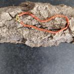 mooi,fijn bloedkoraal armbandje met double slotje, Verzenden, Rood