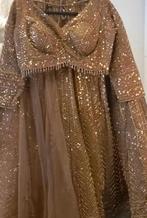Lehenga bronze zwaar bewerkt + buikriem, Ophalen of Verzenden, Zo goed als nieuw, Overige typen
