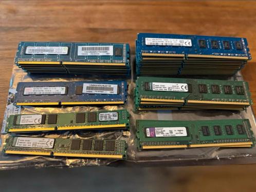 Partij DDR3 modules 38stuks, Computers en Software, RAM geheugen, Gebruikt, Desktop, DDR3, Ophalen