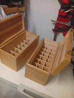 Houten Opbergdozen voor flesjes met Vakken draagbaar, Ophalen of Verzenden, Gevuld, Gebruikt