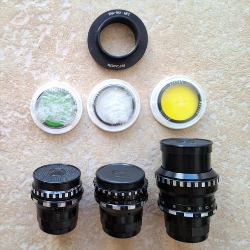 Kiev-16U  3 lens set Mir-11M/Vega-7-1/Tair-41M-4, Audio, Tv en Foto, Fotografie | Lenzen en Objectieven, Gebruikt, Groothoeklens