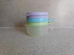 Tupperware Koksmaatje 4 delig paars, blauw, groen, Huis en Inrichting, Keuken | Tupperware, Ophalen of Verzenden, Zo goed als nieuw