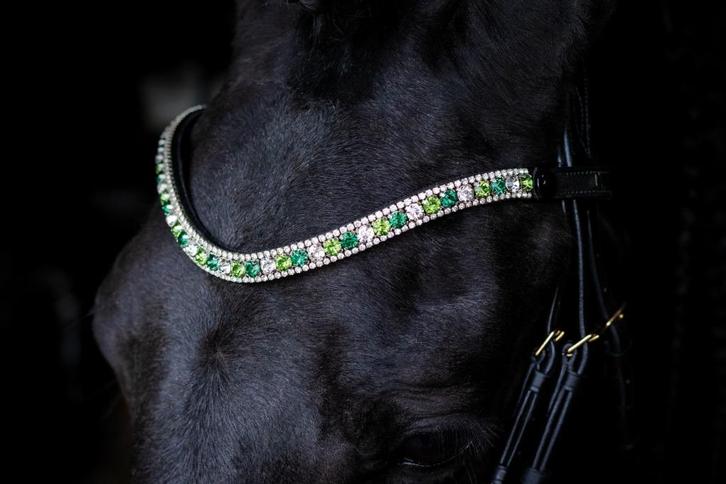 L'Anique Click&Go Frontriem Emerald, Dieren en Toebehoren, Paarden en Pony's | Hoofdstellen en Tuigage, Nieuw, Dressuur, Ophalen of Verzenden