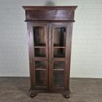 24555 Kast Vitrine Teak 0,89 m, Ophalen, Met deur(en), Teakhout, Nieuw