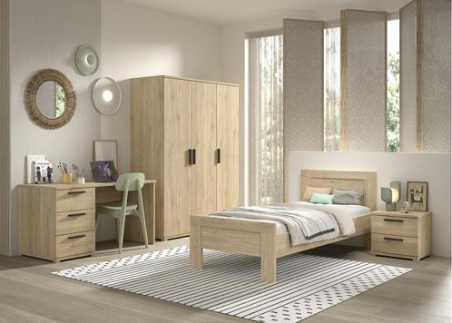 Sam tienerkamer, zelf samen te stellen - Eikenkleur, Kinderen en Baby's, Kinderkamer | Bedden