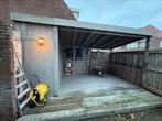 Overkapping van hout inclusief kleine berging en vlonder, Tuin en Terras, Overkappingen, Ophalen, Zo goed als nieuw