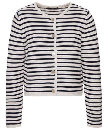 GLOEDNIEUW vest / jasje van OUI blauw wit gestreept mt. 40 ! beschikbaar voor biedingen