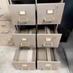 Industriële stalen ladekast - kaartenbak - 6 laadjes grijs, Huis en Inrichting, Kasten | Ladekasten, Ophalen, Gebruikt, 5 laden of meer