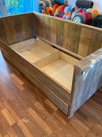 Mooi nagenoeg nieuw steiger houten bed 90 bij 2.00 metee, Ophalen, 90 cm, Eenpersoons, Zo goed als nieuw