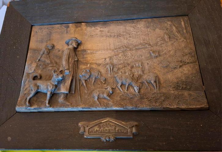 Georg Bommer    reliëf herderstaferieel., Antiek en Kunst, Kunst | Designobjecten, Ophalen of Verzenden
