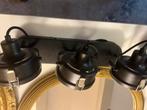 Industriële Wandlamp met 3 Spots (zes stuks), Huis en Inrichting, Ophalen of Verzenden, Gebruikt, Metaal