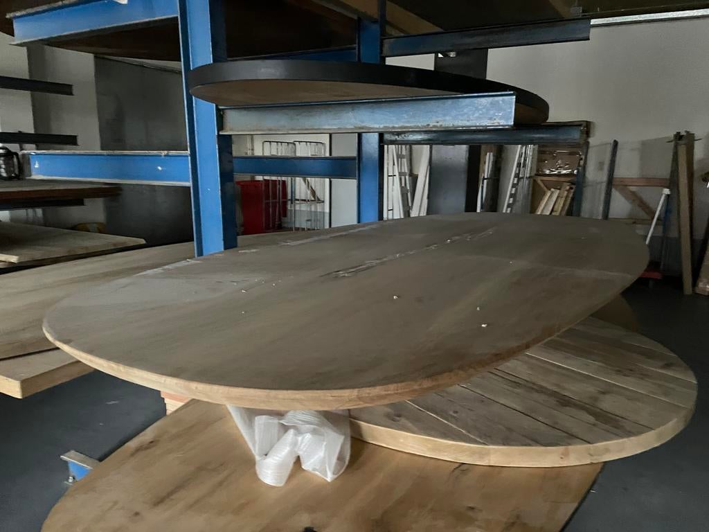 🔥 LAATSTE KANS: Massief Eiken Tafelbladen – OP = OP! 🔥, Ophalen, Gebruikt, 100 tot 150 cm, Eikenhout