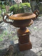 hele grote gietijzeren vaas plus zuil, Tuin en Terras, Tuinvazen, Ophalen, Nieuw