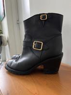 Marc jacobs enkellaarsjes zwart leer, goud maat 38, hakje, Ophalen of Verzenden, Zo goed als nieuw, Zwart