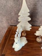 Twee kerstboompjes met tekst en twee beestjes, Ophalen of Verzenden, Zo goed als nieuw