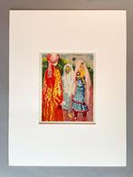 Houtgravure Kees van Dongen inclusief zuurvrij passepartout, Antiek en Kunst, Kunst | Etsen en Gravures, Ophalen of Verzenden