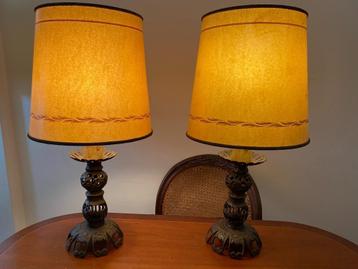 Pair vintage ornate table lamps - Mediterranean style beschikbaar voor biedingen