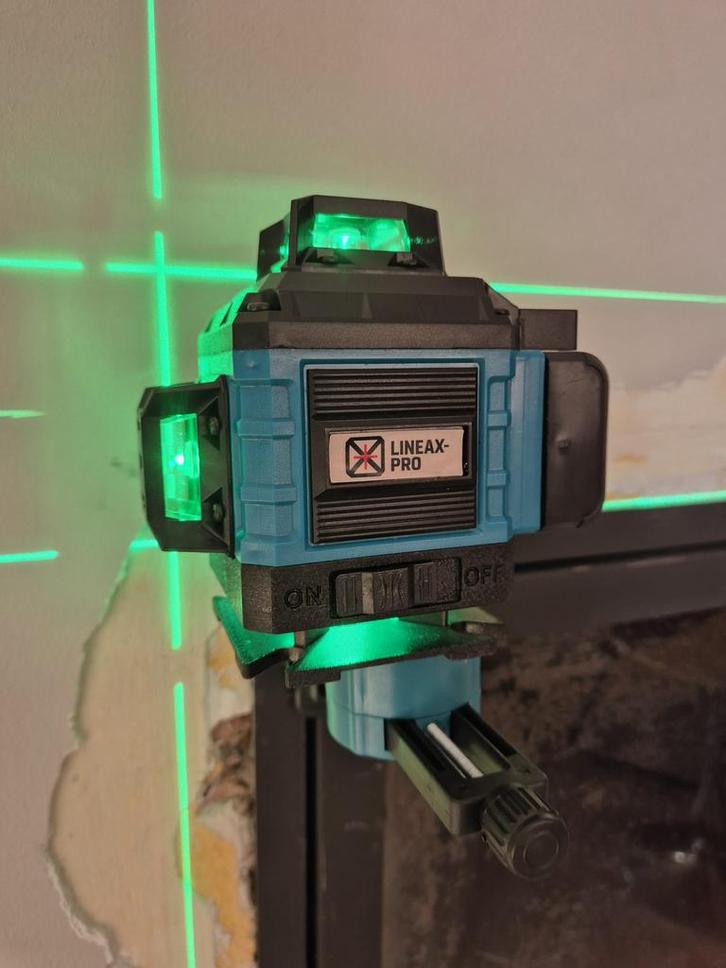 Professionele 4D kruislijnlaser 16 laserlijnen complete set, Doe-het-zelf en Verbouw, Gereedschap | Handgereedschap, Nieuw, Ophalen of Verzenden