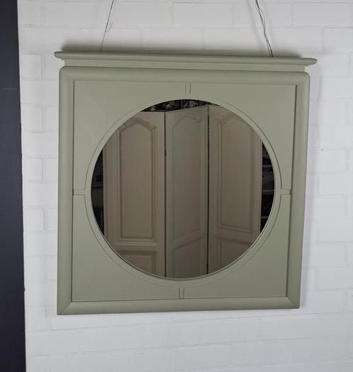 Houten spiegel, Huis en Inrichting, Woonaccessoires | Spiegels, Zo goed als nieuw, Minder dan 100 cm, Rond, Ophalen of Verzenden