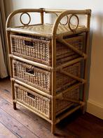 vintage rotan ladekast jaren '70, Ophalen, Overige materialen, Minder dan 50 cm, Vintage