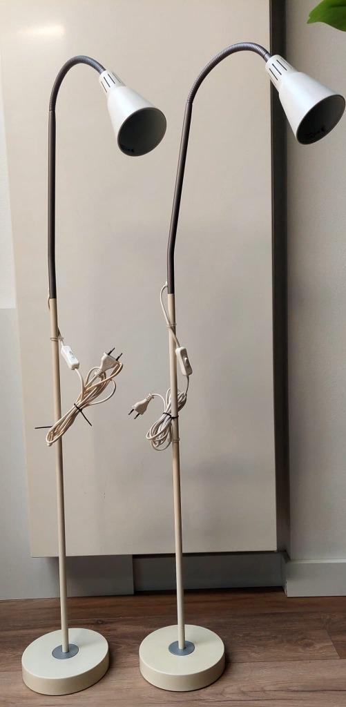 Set 2 IKEA Design Kvart Vloerlamp lamp lampen, Huis en Inrichting, Lampen | Vloerlampen, Zo goed als nieuw, 150 tot 200 cm, Metaal