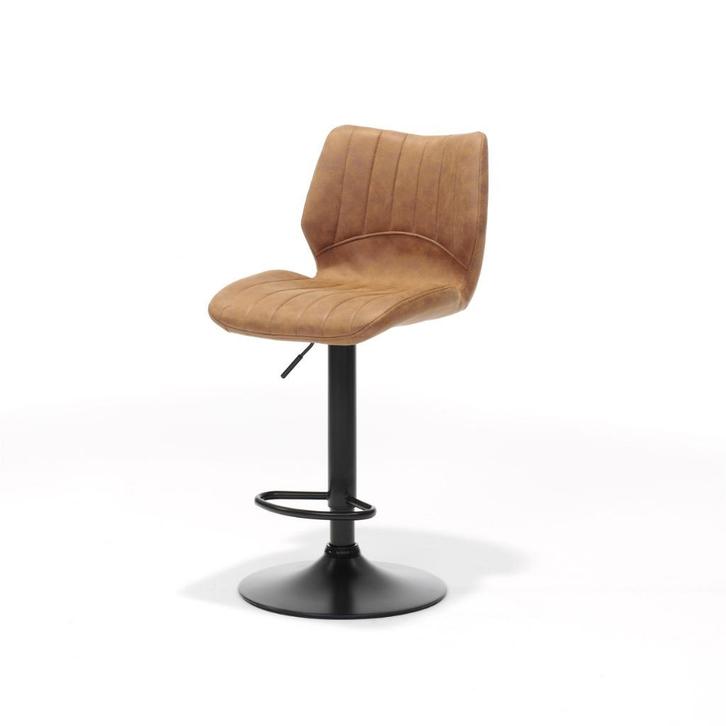 SUPERAANBIEDING Barkruk Bobby draaibaar stof soft 3 kleuren, Huis en Inrichting, Barkrukken, Nieuw, 90 cm of meer, Metaal, In hoogte verstelbaar