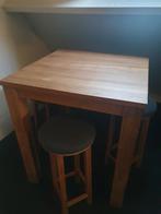 Bar tafel met 4 krukken, Ophalen, Gebruikt