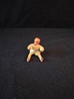 Klein antiek oud baby poppetje/metalen voetjes/handje, 5 cm, Antiek en Kunst, Ophalen of Verzenden