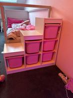 IKEA Trofast kast met roze bakken, Ophalen, Gebruikt, Minder dan 50 cm, 90 tot 105 cm