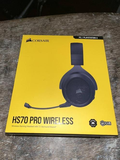 Corsair HS70 Pro PS4/PC Wireless Gaming Headset ZGAN, Computers en Software, Headsets, Zo goed als nieuw, Over-ear, Gaming headset