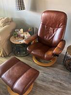 Stressless Relaxstoel met Voetenbank, Huis en Inrichting, Ophalen, Gebruikt, Leer, 75 tot 100 cm