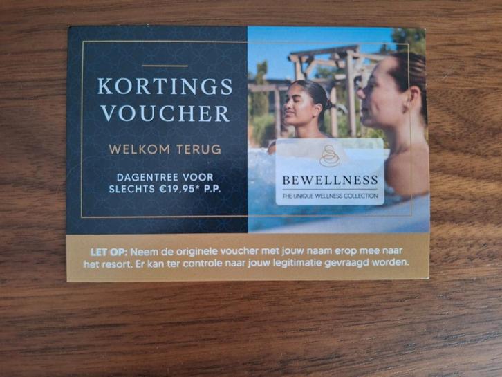 Bewellness sauna korting voucher (oa Veluwse bron), Tickets en Kaartjes, Kortingen en Cadeaubonnen, Twee personen, Spa of Sauna