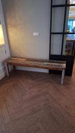 Houten bankje / team hout / indiaans, Huis en Inrichting, Stoffering | Vloerbedekking, Ophalen, Zo goed als nieuw, Minder dan 10 m²