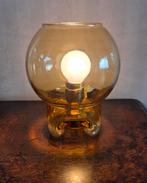Vintage tafellamp, glas, jaren '70 - German design, Gebruikt, Vintage, Ophalen of Verzenden, Glas