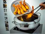 Nieuwe Frituurpan braadpan met deksel en thermometer, 3 tot 4 liter, Ophalen of Verzenden, Nieuw