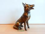 067* Bronzen herderhond (Boven €75 geen verzendkosten), Ophalen of Verzenden, Nieuw, Overige materialen, Dierenbeeld