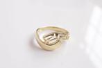 14 Karaat Gouden Meander Ring, Ophalen of Verzenden, Zo goed als nieuw, 17 tot 18, Dame