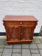 antiek mahonie kastje met lade, 96 cm breed, 100 cm hoog, Huis en Inrichting, De doofpot, 100 tot 150 cm, Ophalen of Verzenden